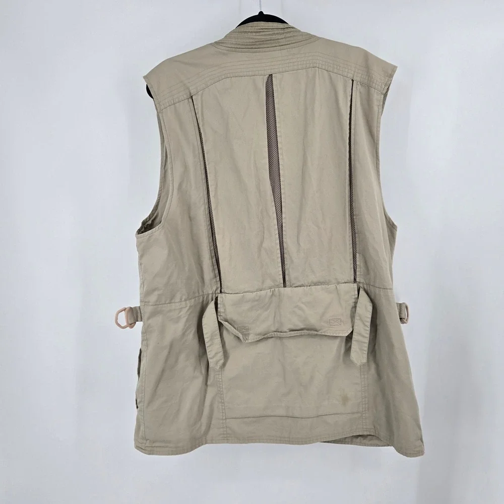 Vintage Kodak Attaccapanni Photography Vest  Men's XL Khaki Multi-Pocket Utility
